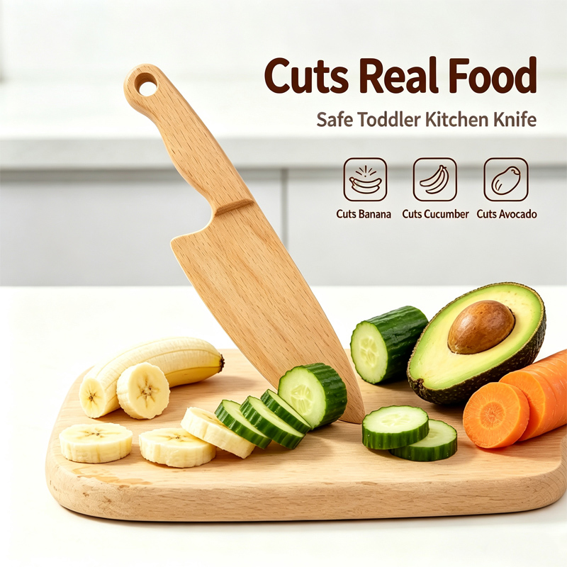 Kitchen Appliances For Kids - Pisau anak-anak kayu untuk memasak ikan