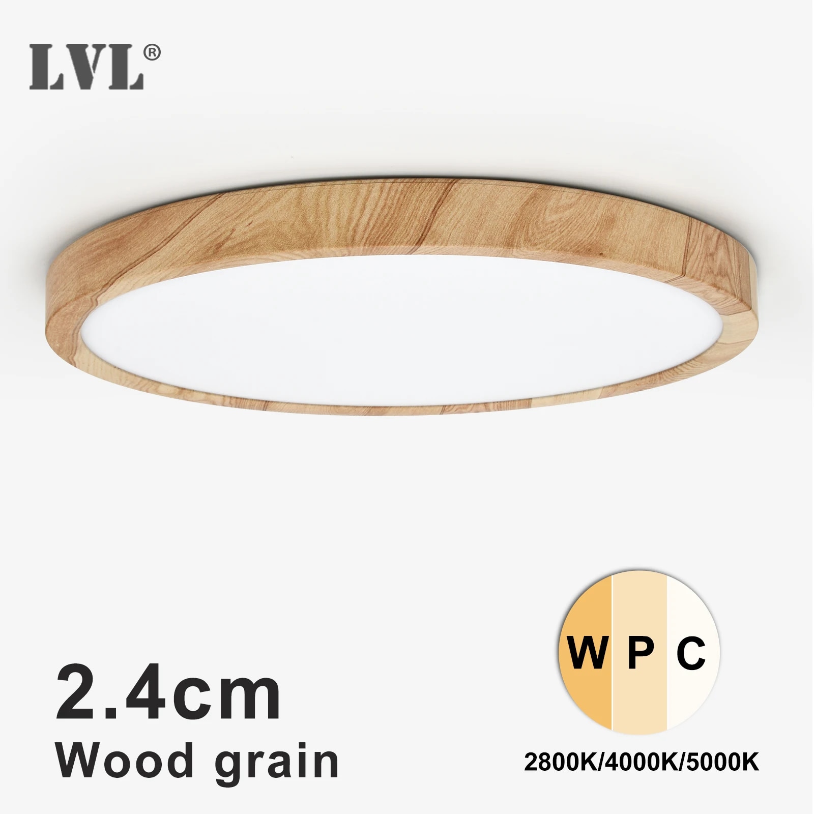 Kitchen Appliances In White - LVL Lampu Langit-langit LED Serat Kayu