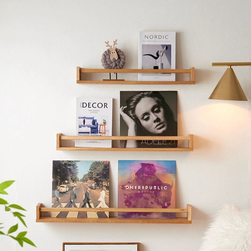 Kitchen Appliances Holder - Rak Dinding Kayu Solid untuk Bumbu