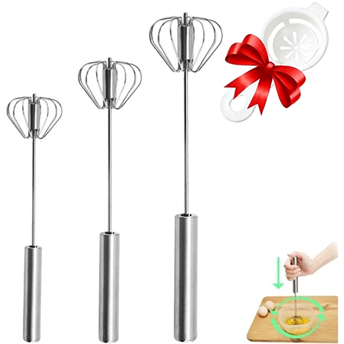 Kitchen Appliances Sales - 1/3 Buah Pengocok Telur Baja Tahan