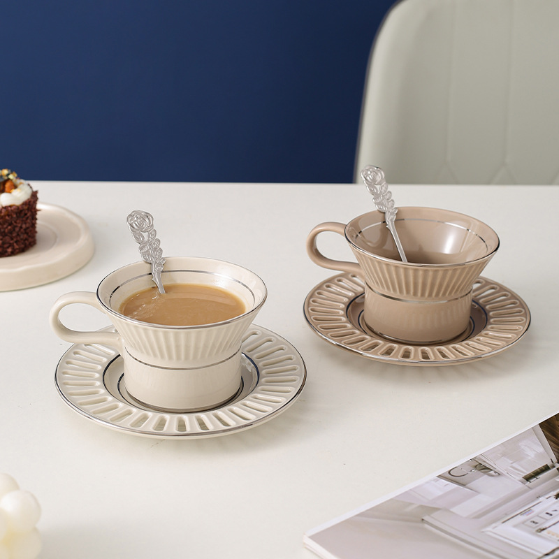 Kitchen Appliances Set - Piring Cangkir Kopi Keramik Mewah Set