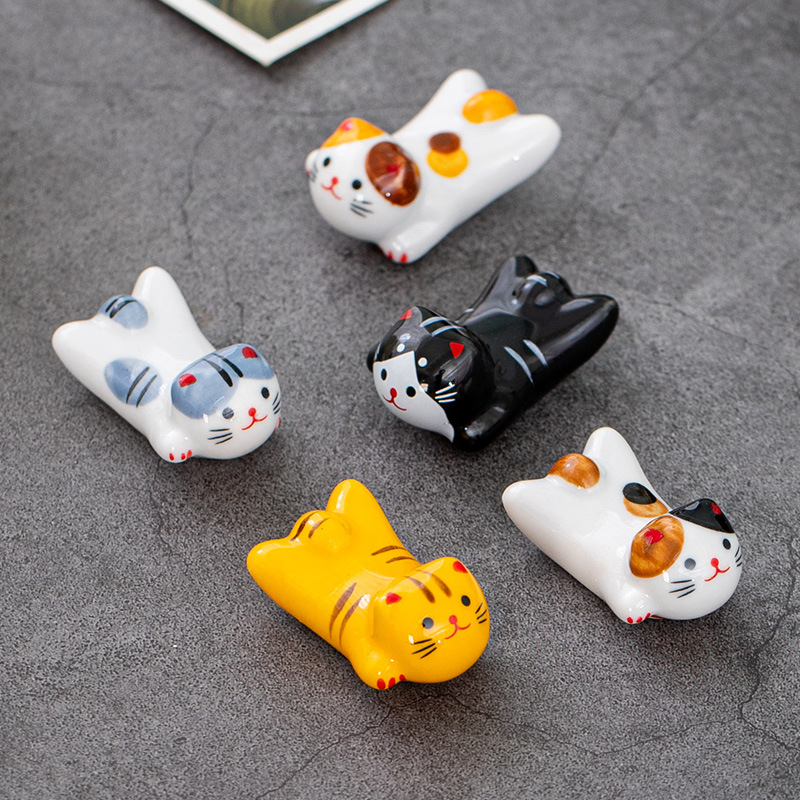 Tempat Sumpit Keramik Kucing T - Kitchen Appliances Holder ulasan dan harga
