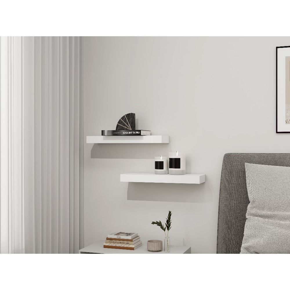Rak Dinding Kayu Alami Putih S - Kitchen Appliances In White ulasan dan harga
