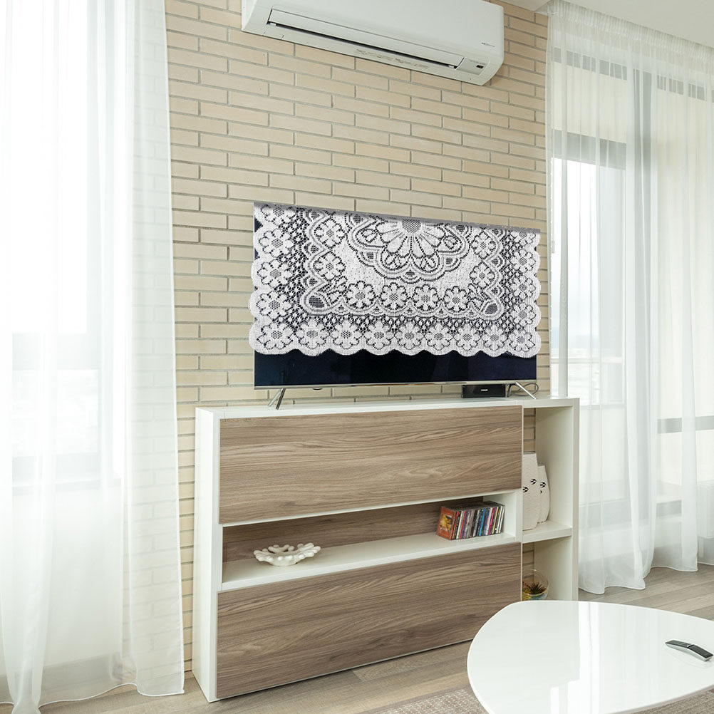 Penutup Debu Persegi Berenda P - Kitchen Appliances In White ulasan dan harga