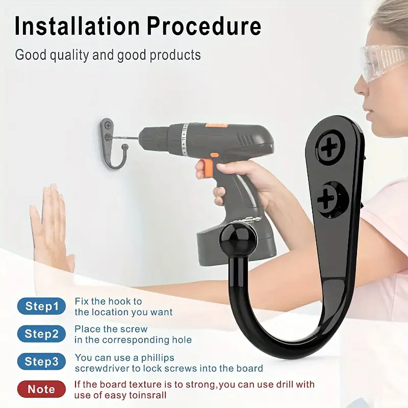 Kait Logam Hitam dengan Sekrup - Kitchen Appliances Holder ulasan dan harga