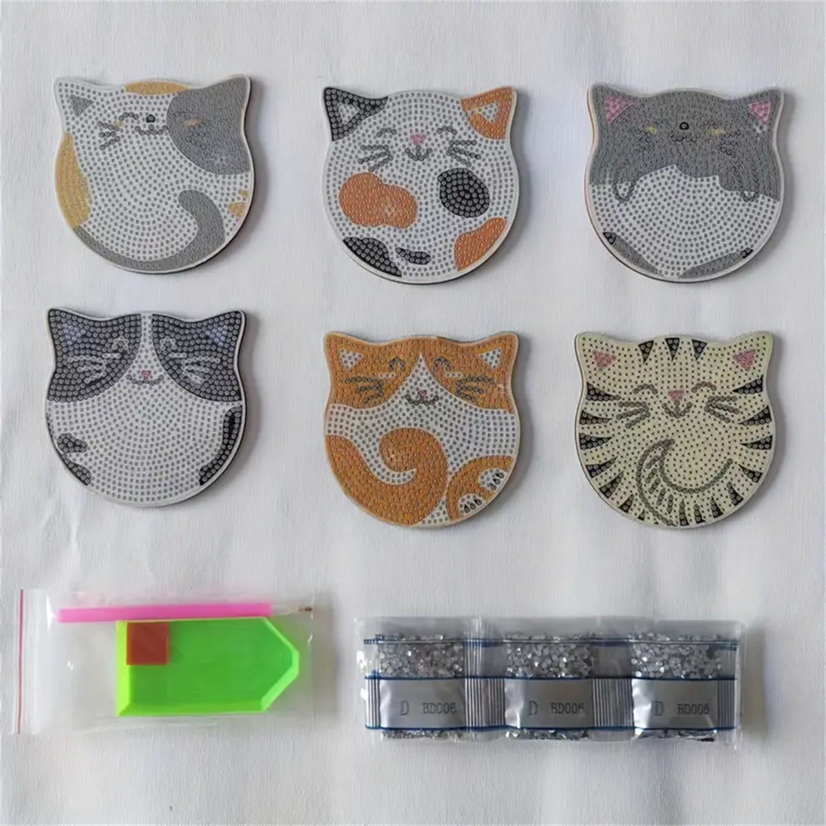 6 buah/Set DIY tatakan minuman - Kitchen Appliances Set ulasan dan harga
